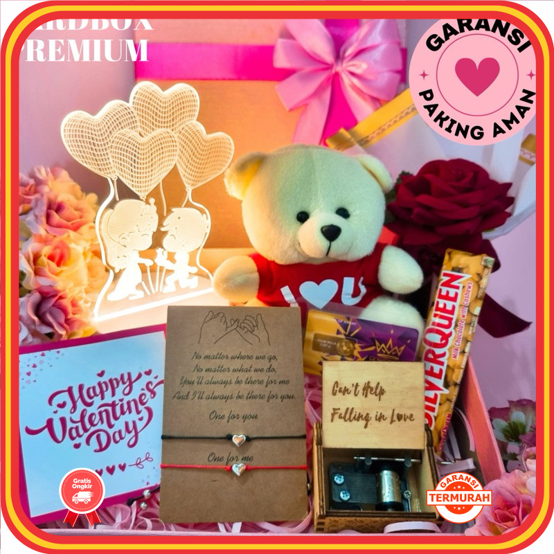 

Hampers Murah Anniversary Wedding Keren Unik Lucu / Hampers Valentine Premium / Kado Valentine Premium ( SWEET )
