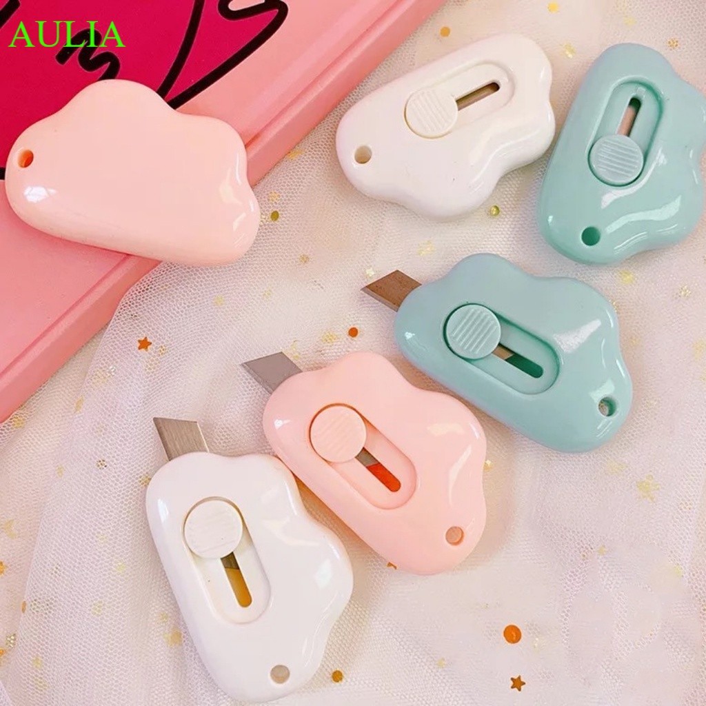 

Cutter Mini Bentuk Awan Lucu Pisau Kecil Pemotong Kertas Portable S026