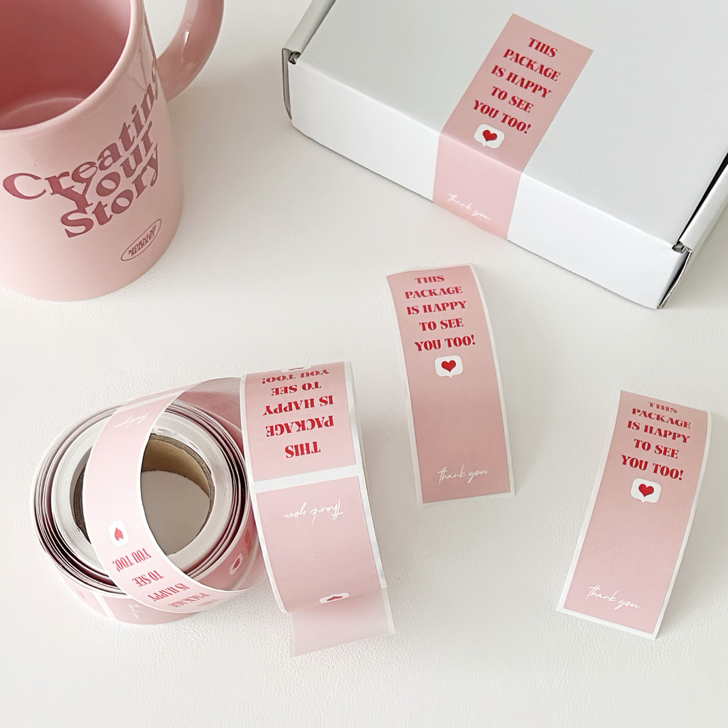 

100pcs/Roll Personalized Labels 3*9cm Thank You For Your Purchase Stickers For Small Business Gift Package