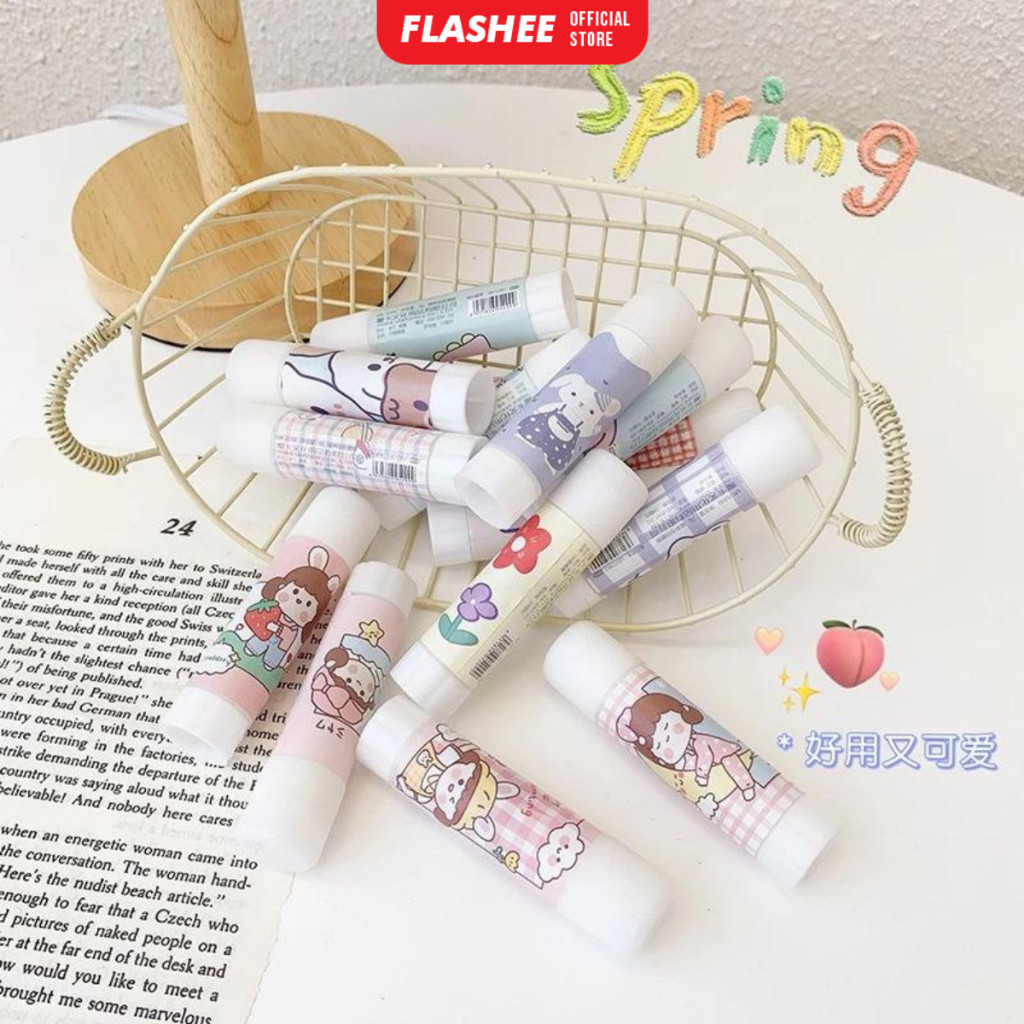 

Lem Perekat Kertas Glue Stick Batang Putar Motif Lucu Lem Kertas Stick