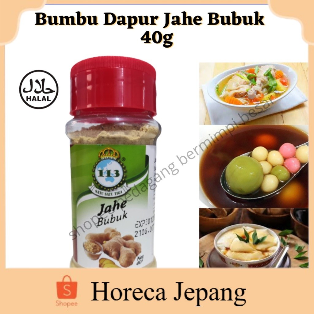 

113 Jahe Bubuk 40g/ Bumbu Dapur / Penyedap Rasa/ Rempah Rempah/ Bumbu Masak/ Jahe Bubuk