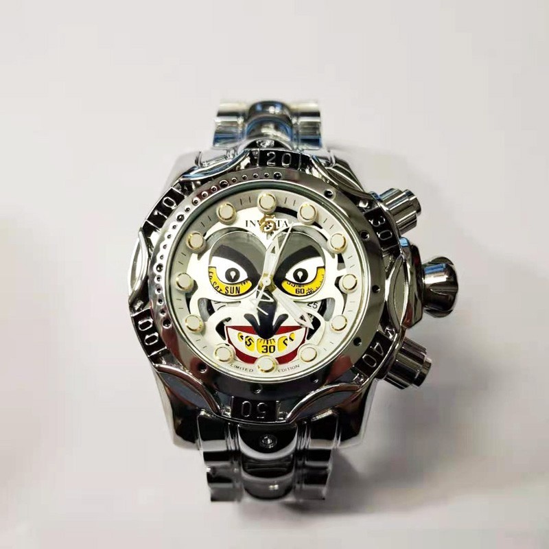 2025 Invicta White JOKER Clown Man Quartz Watch