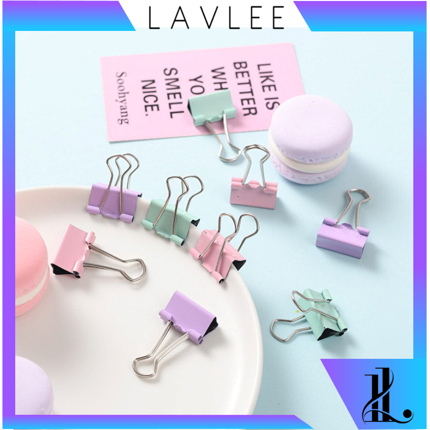 

Lavlee S6244 Klip Penjepit Kertas File / 20 PCS Paper Clip Warna Pastel / Stationery Set Penjepit Klip Blinder / Paper Clip Polos