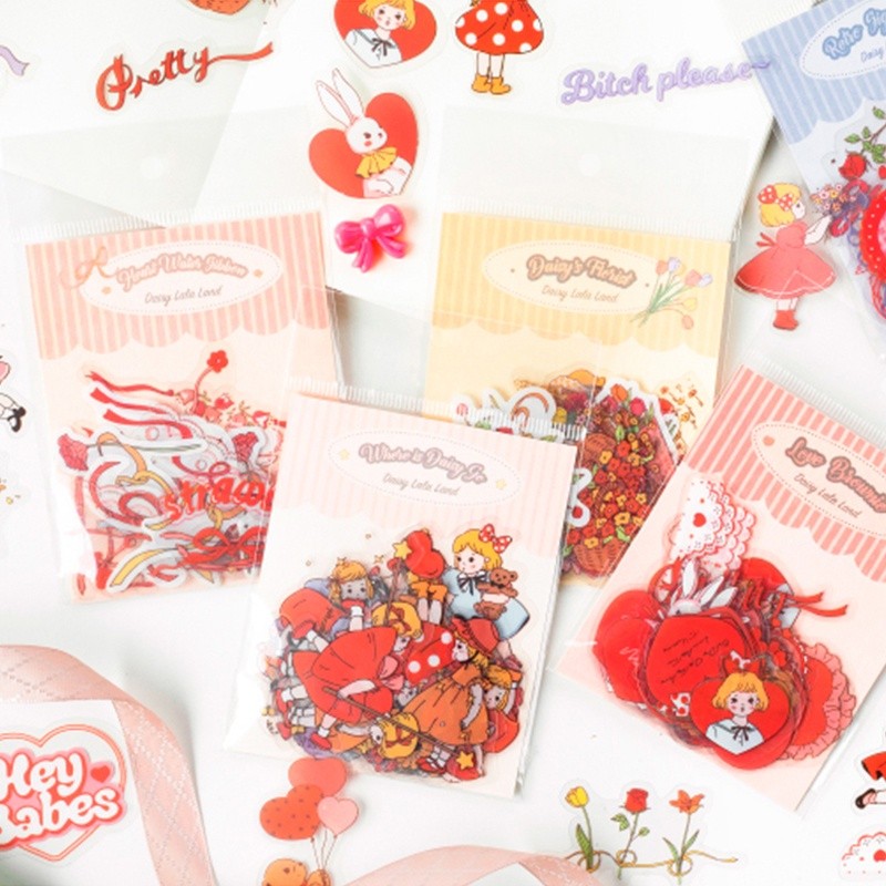 

30 Pcs Stiker Gadis Kartun Lucu Pack Alat Tulis Deco Diy