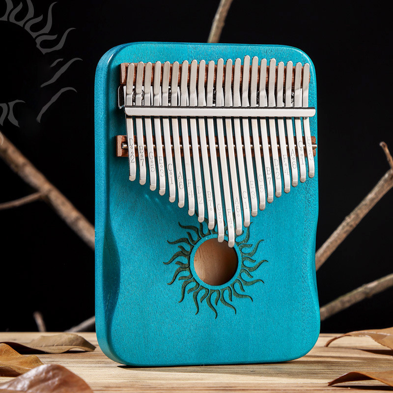 Hluru Kalimba 21 Keys Full Wood Maple 17 Keys Kalimba with Sound Hole Mbira For Beginner Musical Ins