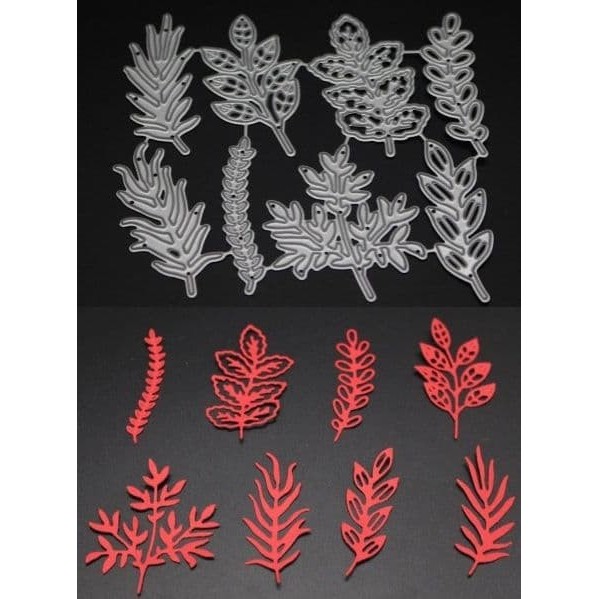 

Cutting Dies - End Branch Leaves Pattern (8pcs) #02