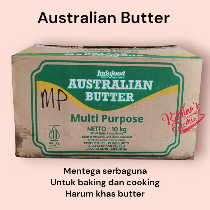 

ATMAA Australian Butter Unsalted 500 Gram Mentega Tawar Untuk Cake Cookies - Multi Purpose, 500 Gram