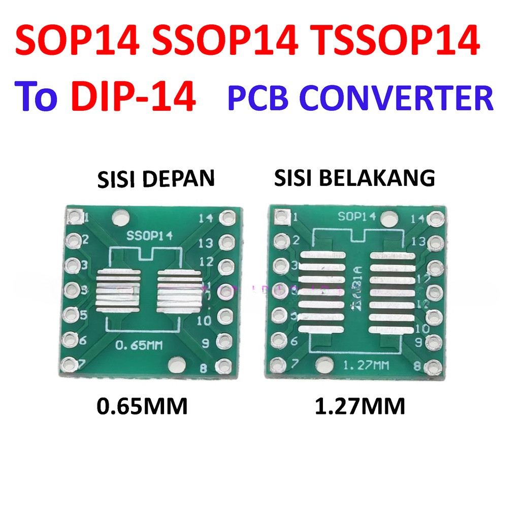 PCB Board SMD SOP14 SSOP14 TSSOP14 To DIP14 DIP 14 Adapter Converter