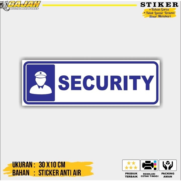 

Stiker Sign Security