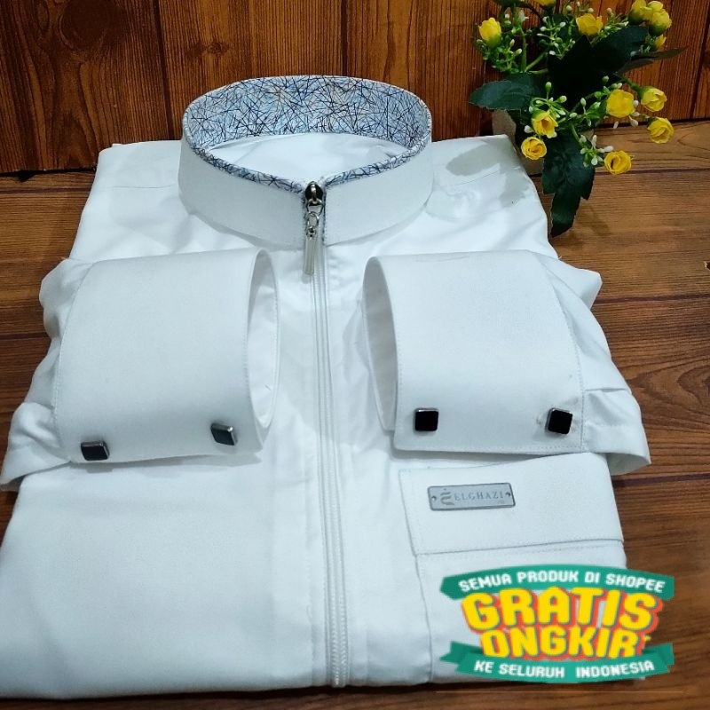 [COD] THOBE 3 ELGHAZI [JUBAH QEIN ZIPPER] JUBAH RETHOBE TERLARIS/ GAMIS PRIA DEWASA / JUBAH SAUDI SL