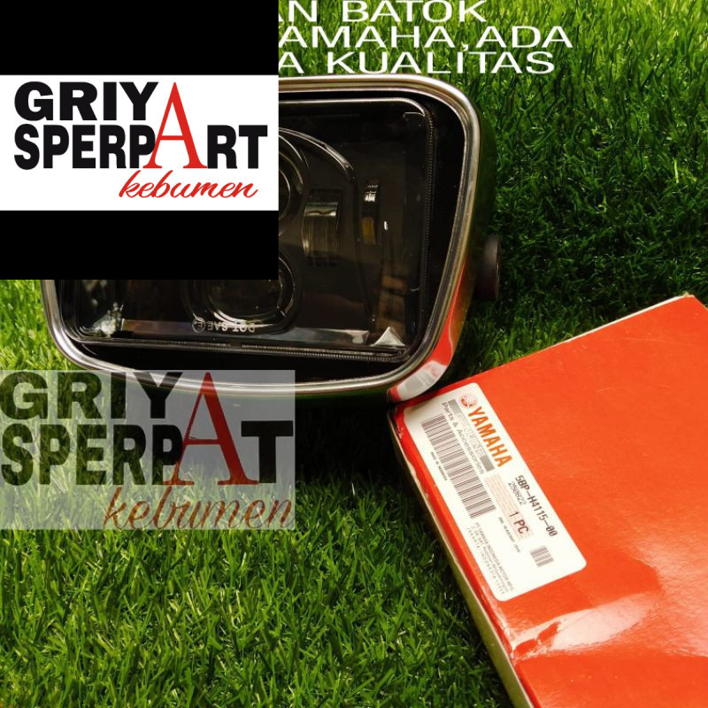 LAMPU DEPAN RX KING OVAL  LED 4 MATA BATOK DAN RING ORIGINAL