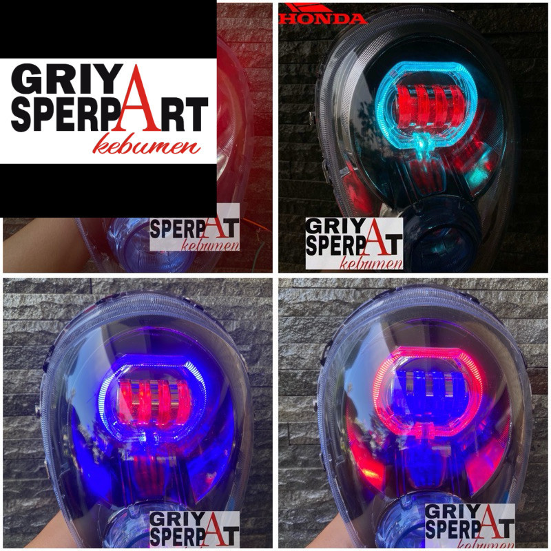 LAMPU DEPAN SCOOPY BILED LED PROJIE SUPER TERANG