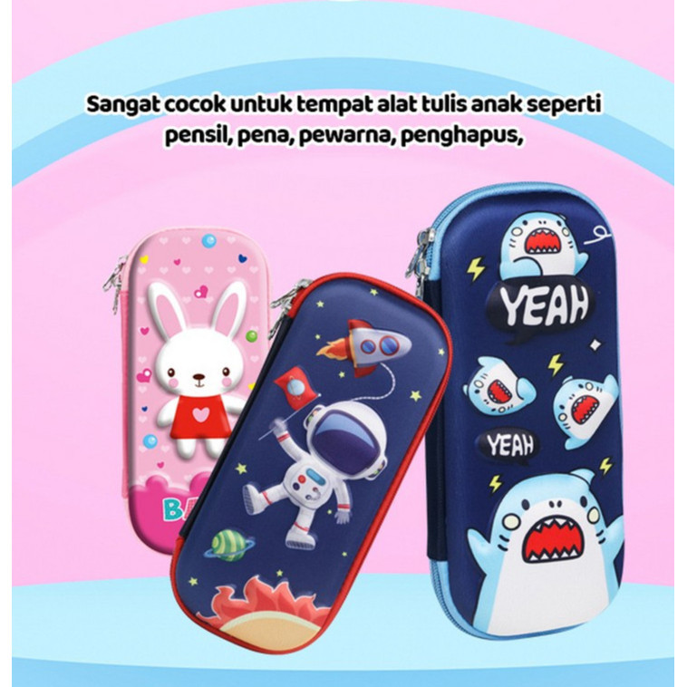 

SURIA Kotak Pensil 3D Karakter Timbul Pencil Case Anak Sekolah TK Anti Air TULSA / TEMPAT ALAT TULIS