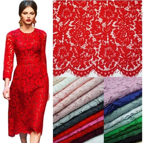 

1.5M*1.5M/Piece Lash Embroidery Eyelash Lace Fabrics Cotton Cord French Fabric Guipure Nigeria African Wedding Dress Accessories