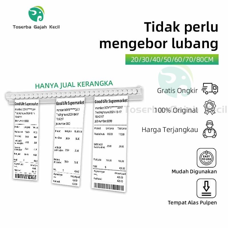 

Bill Holder / Capitan Nota Akrilik / Receipt Holder / Penjepit Kertas Bon Bill