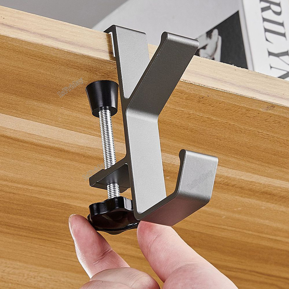 

Adjustable Desk Edge Hook Gaming Headset Desk Hanger Backpack Storage Hanging Hook Holder Punch-free Home Office Organizer