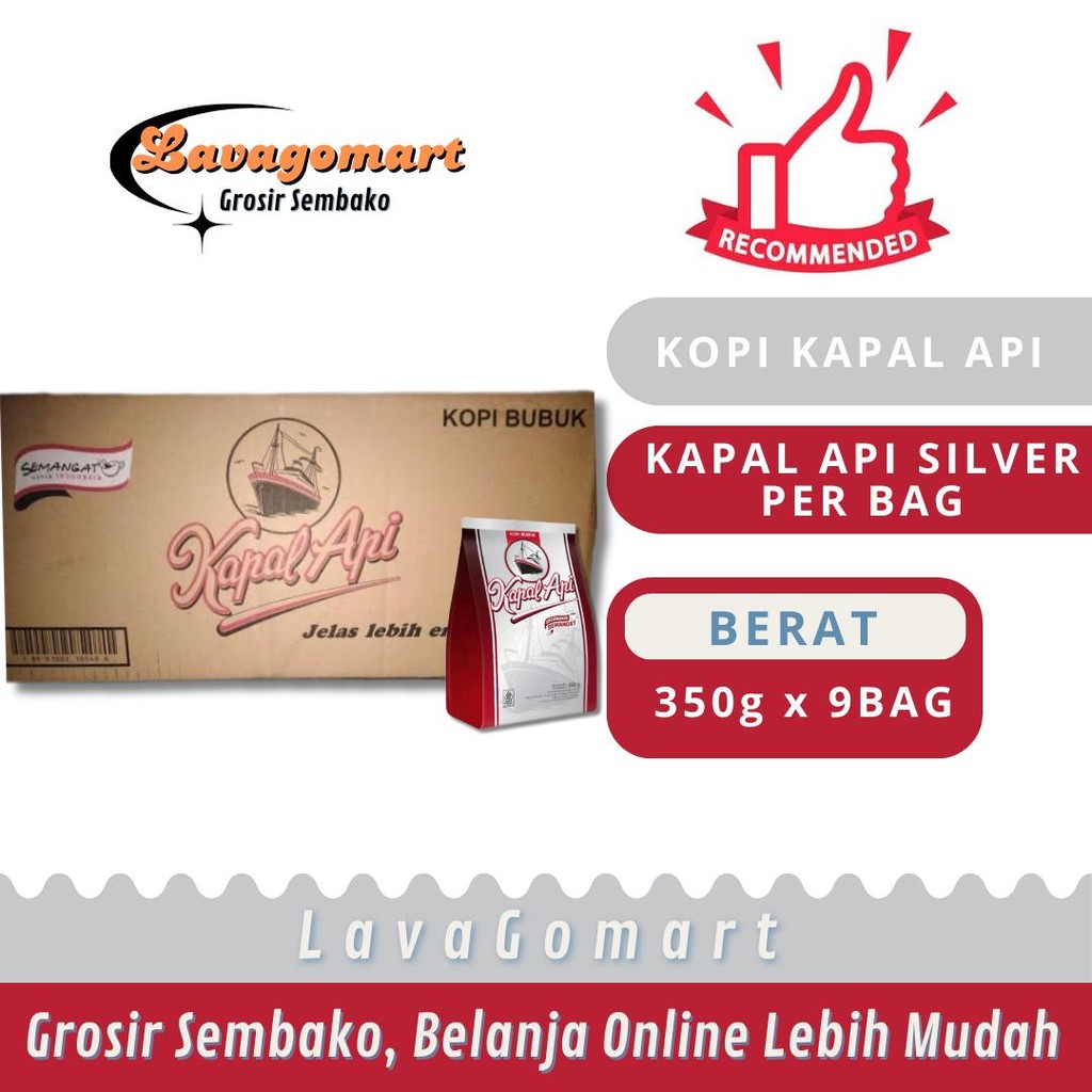 

KAPAL API KOPI BUBUK PCK 380/350g - 1 DUS - LAVAGOMART - BANDUNG