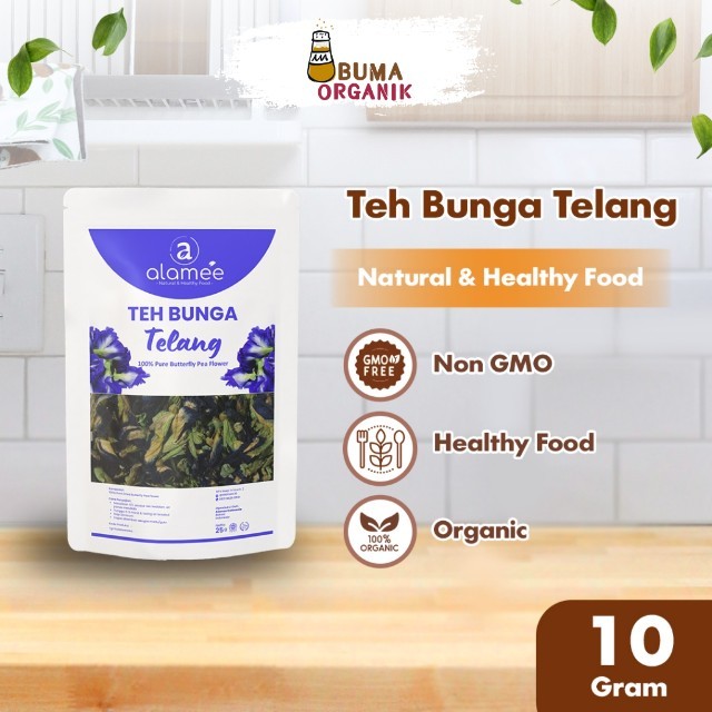 

Teh Bunga Telang Kering Butterfly Pea Tea Herbal Organik Alami 10 Gr BUMA