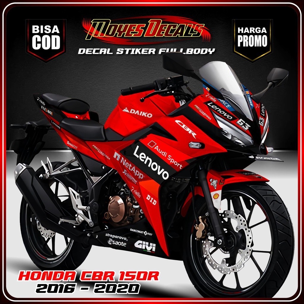 BISA COD Decal CBR150R 2016 Full Body Decal Motor CBR 150 Decal Honda CBR 150 R 2019