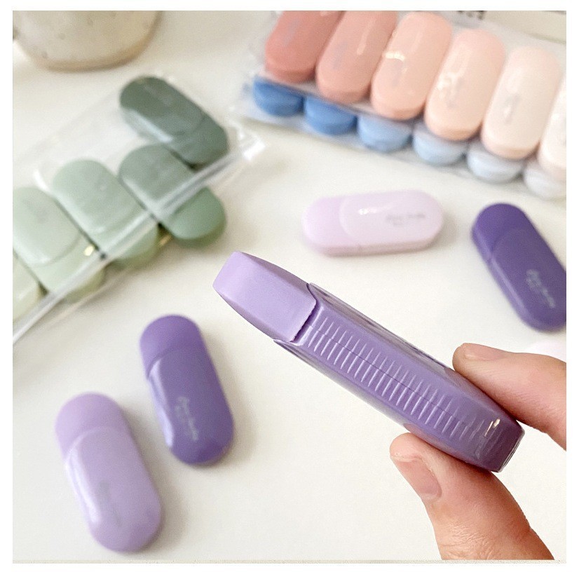 

D3W! Ready 6PCS/Bag Correction Tape / Tip Ex Kertas / Pita Koreksi 30 Meter Warna Pastel Tidak Mudah