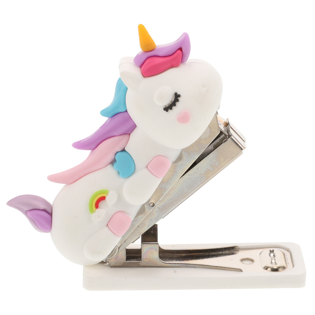 

Mini Stapler Kids for Office Desk Cartoon Portable Hand Home Accessory Small Cute Silica Gel Teacher Child