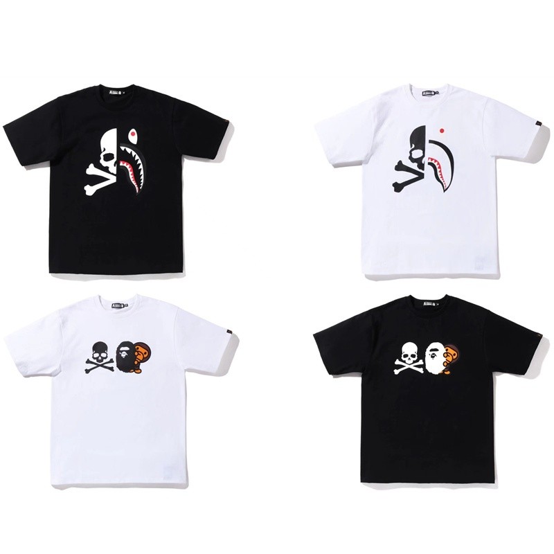 BAPE X MASTERMIND JAPAN MMJ NEW SHARK APE HUMAN HEAD LITTLE MONKEY SHORT SLEEVE T-SHIRT