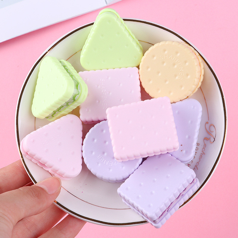 

2Pcs Cute Cookie Sharpener Schoolboy Pencil Sharpener Creative Stationery Standard Pencil Sharpeners For School Kawaii Kids Gift