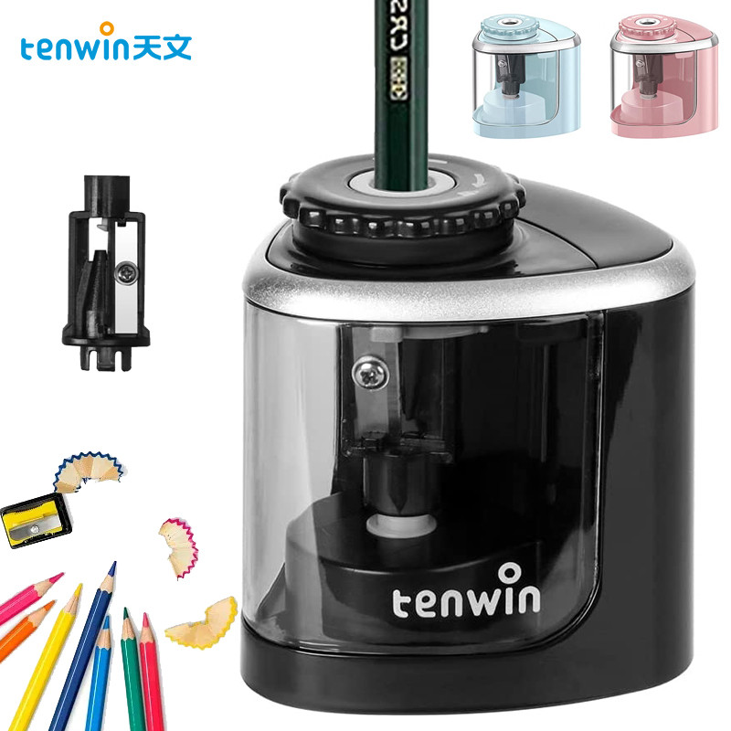 

Tenwin Electric Pencil Sharpener قرطاسية Student Office Drawing Enthusiast Semi-automatic Creative Learning Stationery Supplies