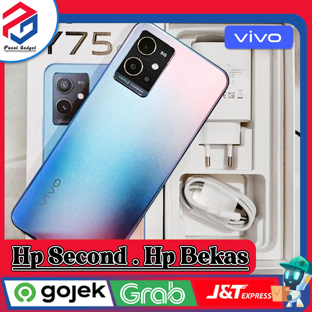 Vivo Y75 5G Ram 8 Rom 128GB Second Pusat Gadget