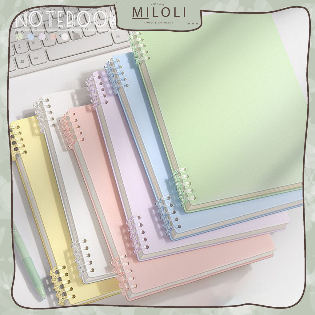 

[MILOLI] LOOSE LEAF NOTEBOOK Binder A5 Binder B5 Refillable Line Transparan Color - E0064
