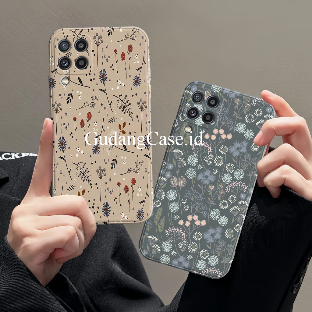 Silikon Untuk Samsung A12 M12 A22 A31 A51 4G 5G Softcase Lentur Procamera Motif Bunga Kecil