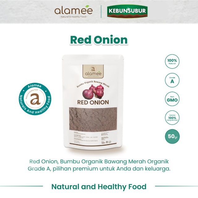 

ALAMEE Bubuk Bawang Merah Red Onion Powder Bumbu Dapur Organik Masak Seasoning 50 Gram Kebunsubur Kebunsubur