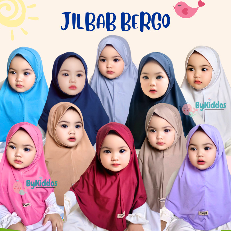 ByKiddos - Jilbab Bergo Anak 1-4 Tahun / Kerudung Bergo Anak Gaya Muslim