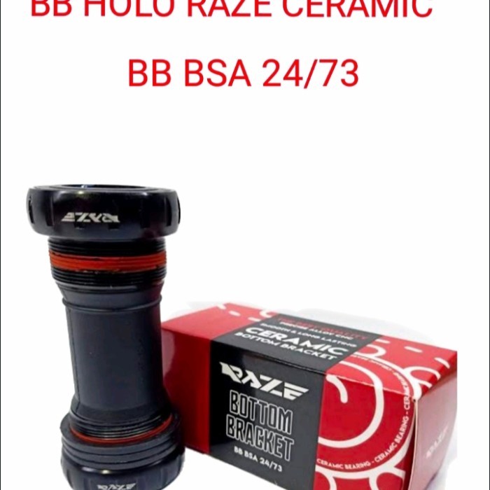 BB Bottom Bracket HT2 Hollowtech Ceramic Raze BSA 24/73 Ceramic-Hitam