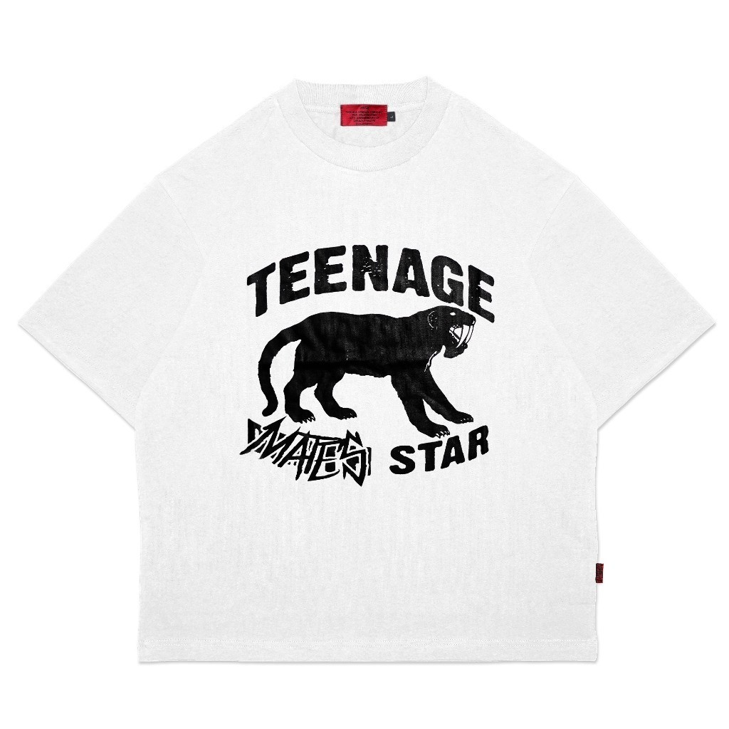 【Ori】 Miracle Mates - TMS White T Shirt Collaboration Teenage Death Star T-shirt laki-laki dan perem