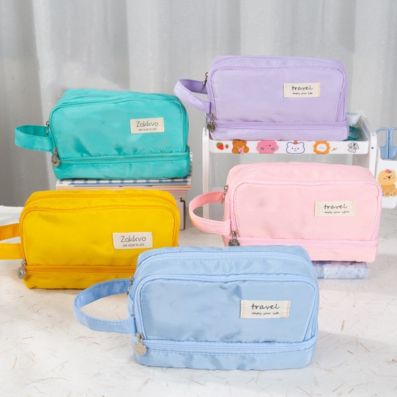 

Large Capacity Storage Bag Pencil Cases Three-layer Cute Pencil Bag Student Teacher Stationery Pen Pencil Holder Gift for Kids