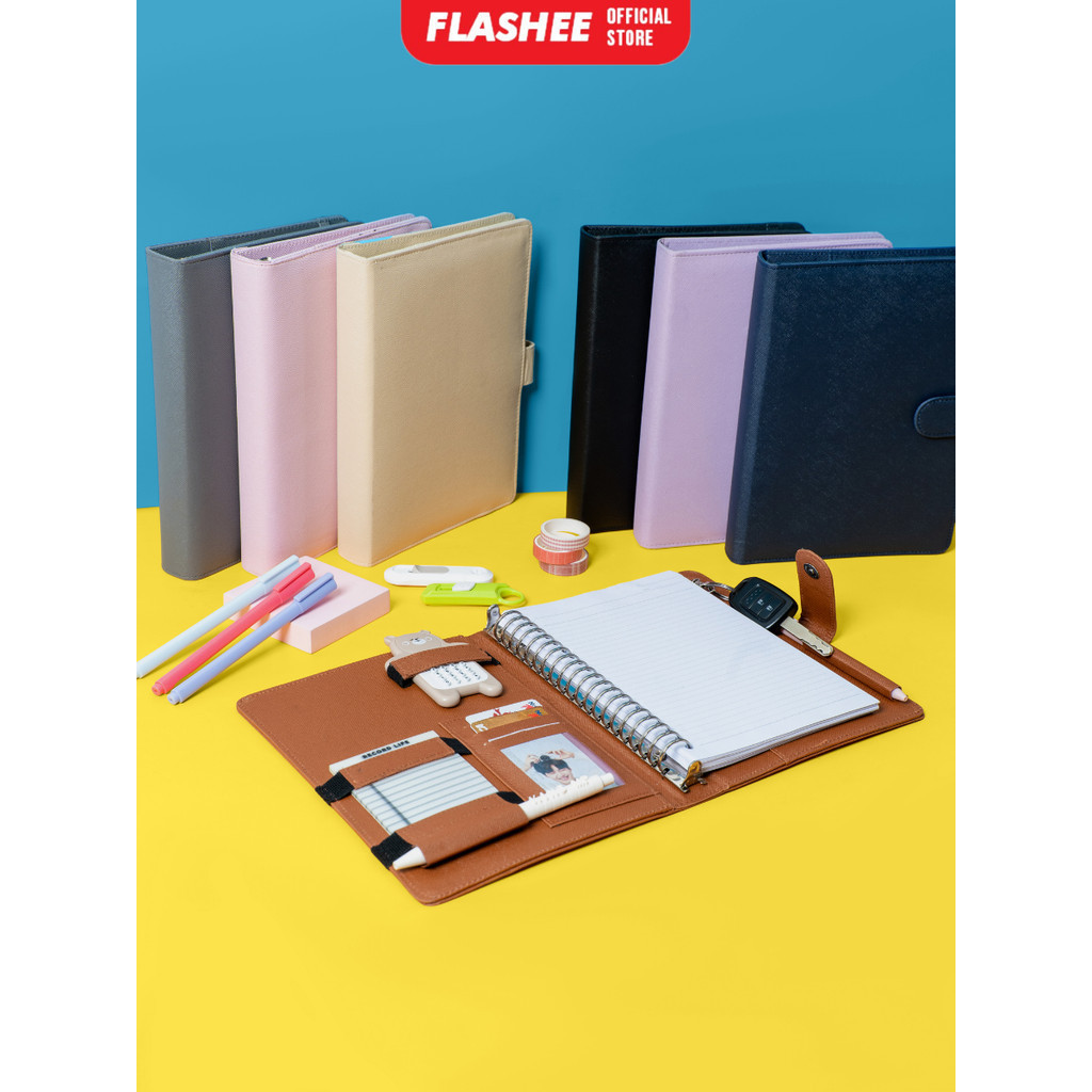 

Binder A5 Binder Ozzie Kulit Sintetis Premium Buku Binder A5 Ring 20 Mewah Binder Perusahaan