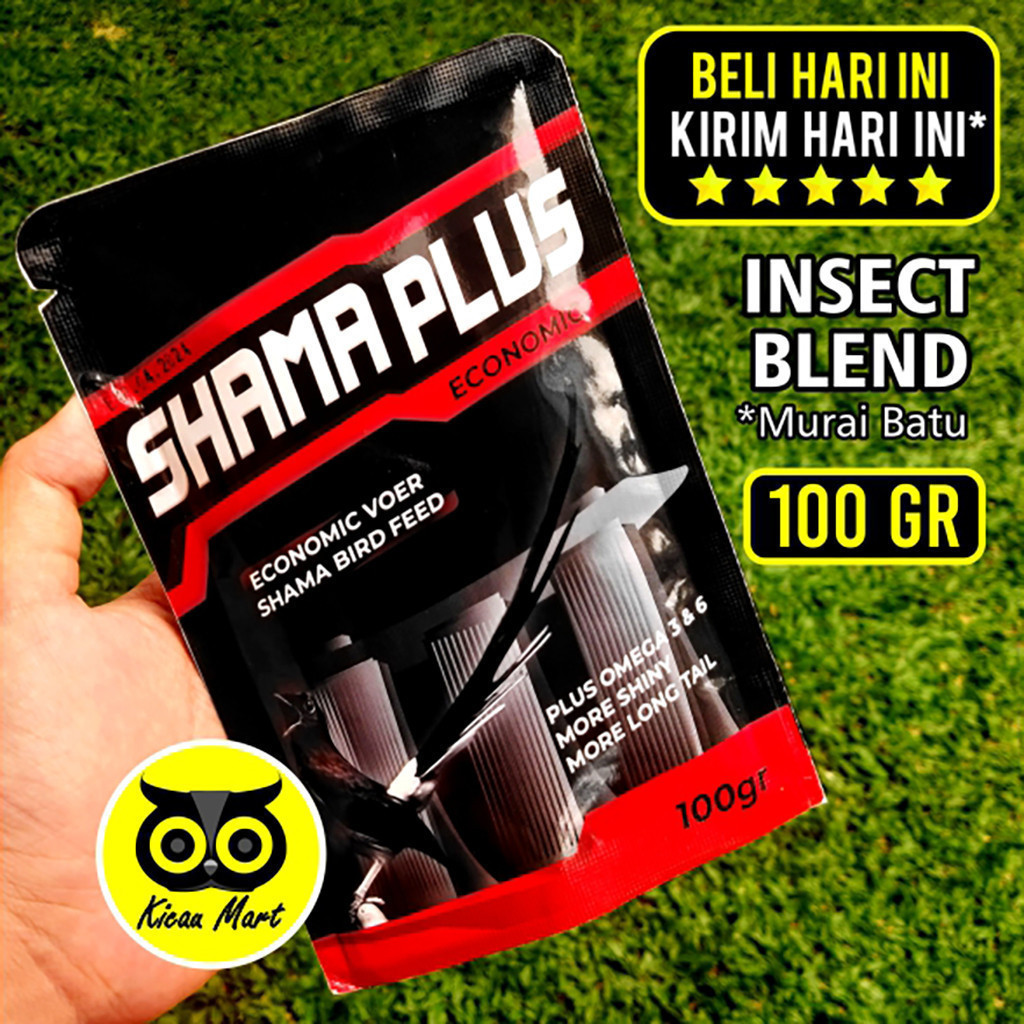 KICAU MART SHAMA PLUS SEMPATI REGULAR PUR VOER PAKAN BURUNG MURAI BATU TROTOL TEPUNG SERANGGA INSECT
