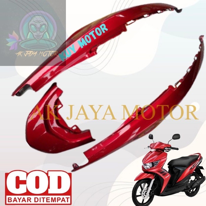 Cover Body Sayap Samping Belakang Dan Tutup Motor Yamaha Mio Soul GT Warna Merah