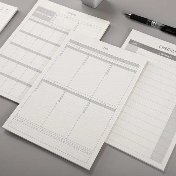 

Agenda Planner Memopad Weekly Daily Monthly Isi 40 Lembar Notes Journal Notebook
