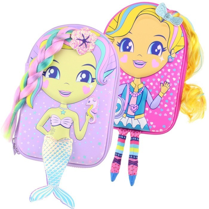 

[Ready] Kotak pensil mermaid /pencil case 3D girl mirror smiggle