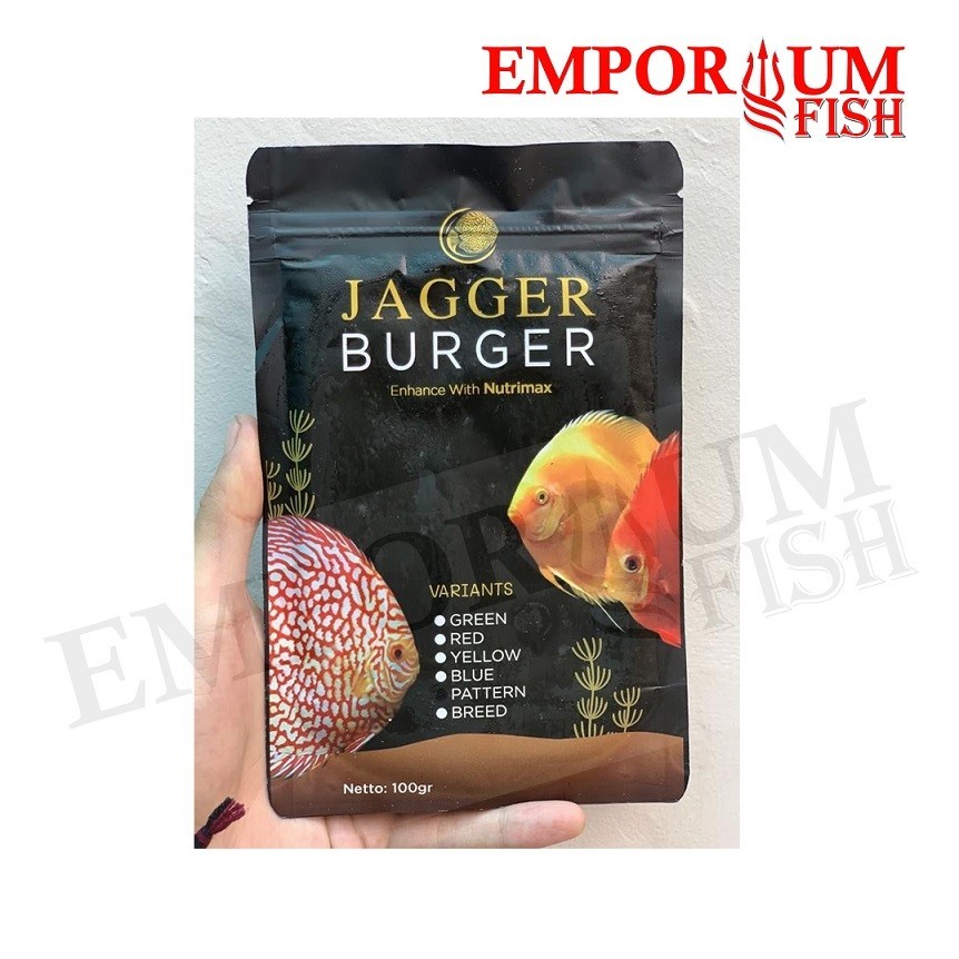 Jagger Burger Blue with Nutrimax 100gr - Burger Discus polos with Nutrimax