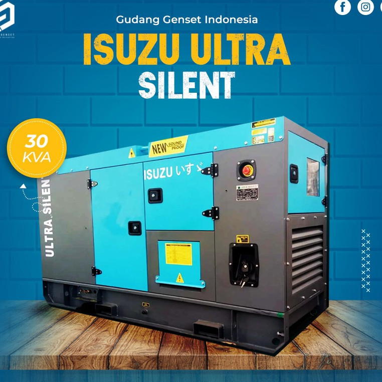 Genset Silent | 30 KVA | Isuzu Genset Diesel Isuzu Silent