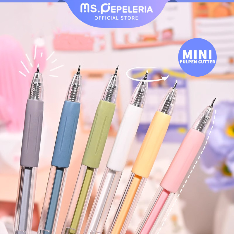 

cutter /Mini pulpen Cutter /pen cutter for decoration office and student use pisau Mini Pisau pemotong DIY Pisau ukir Lucu Untuk Parcel-Ms.Pepeleria
