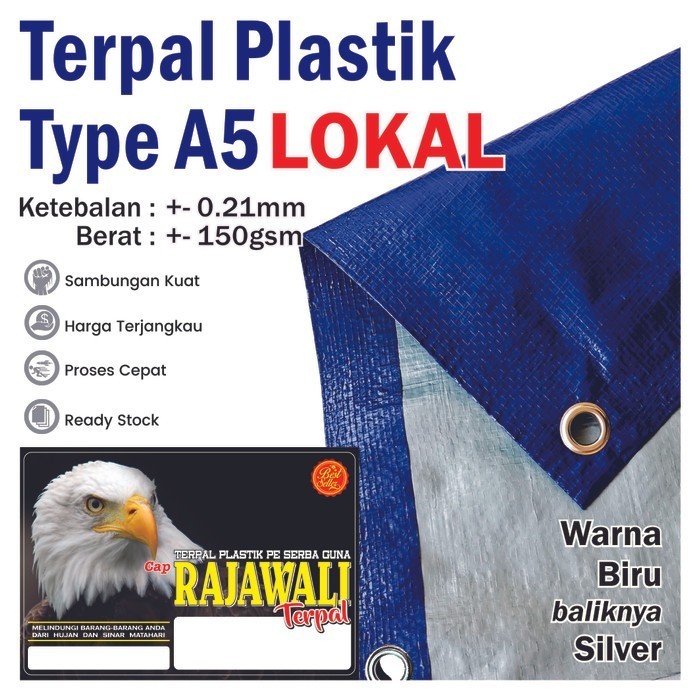 Terpal Plastik A5 Uk. 8m x 12m (8x12) terpal lembaran meteran