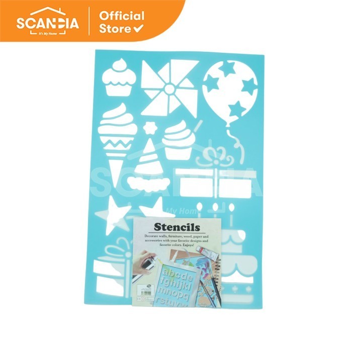 

SCANDIA Cetakan Gambar Stencil For Kids Party (QE0232)