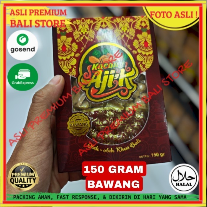 

OLEH OLEH MAKANAN CEMILAN CAMILAN SNACK KULINER KHAS ASLI ORI ORIGINAL BALI KACANG KAPRI KUPAS BAWANG 150 GRAM GR