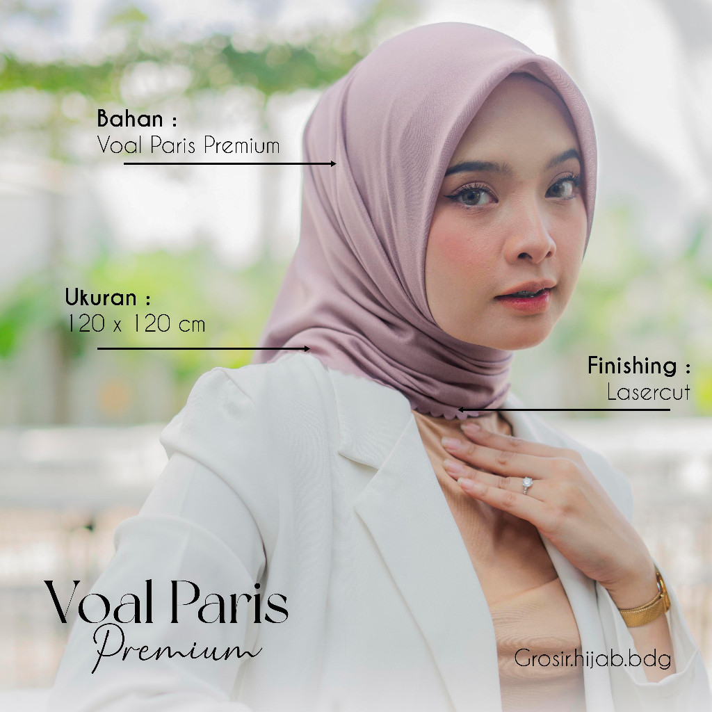 GROSIR HIJAB Voal Paris Premium lasercut Terbaru 2022