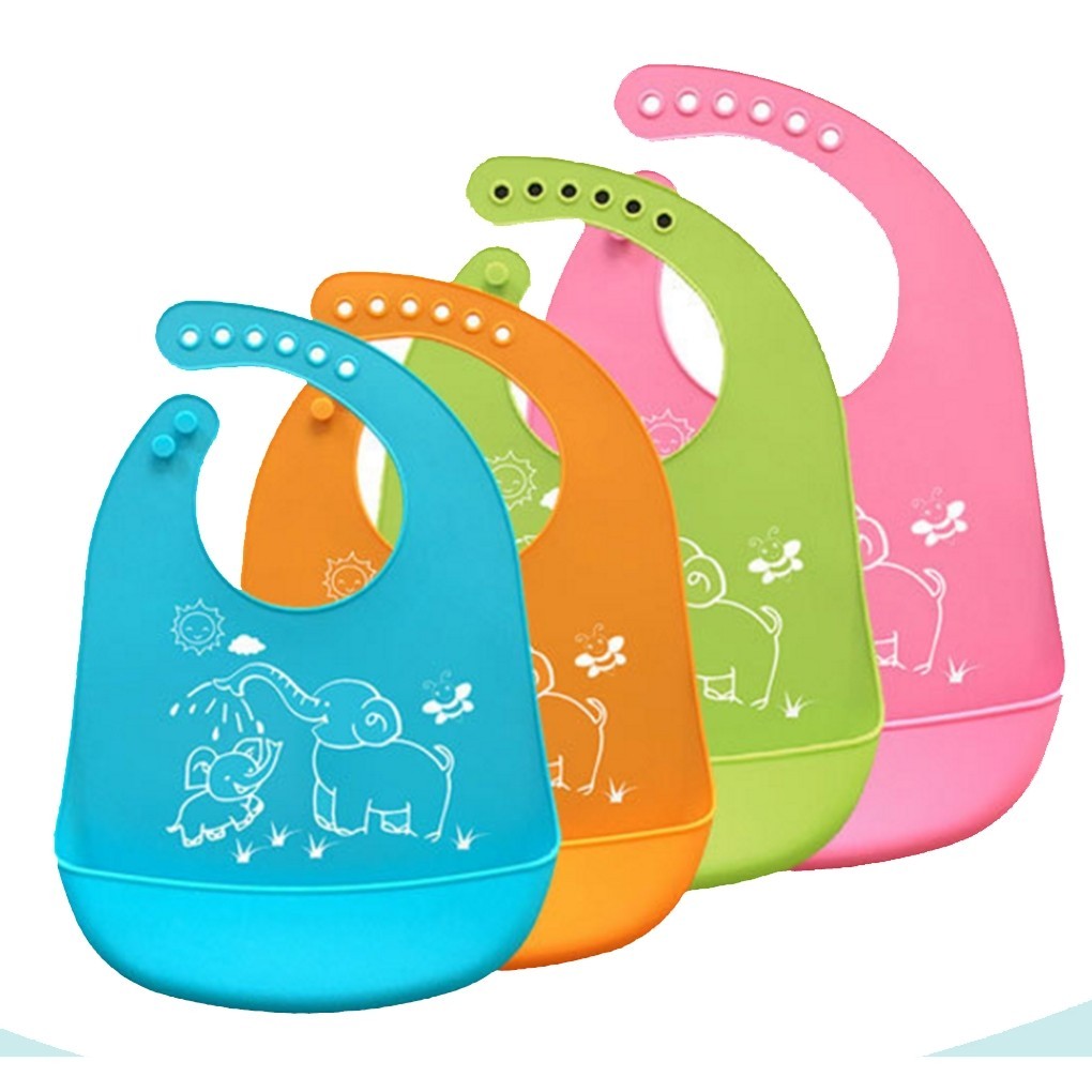 Celemek Makan Bayi Silicon