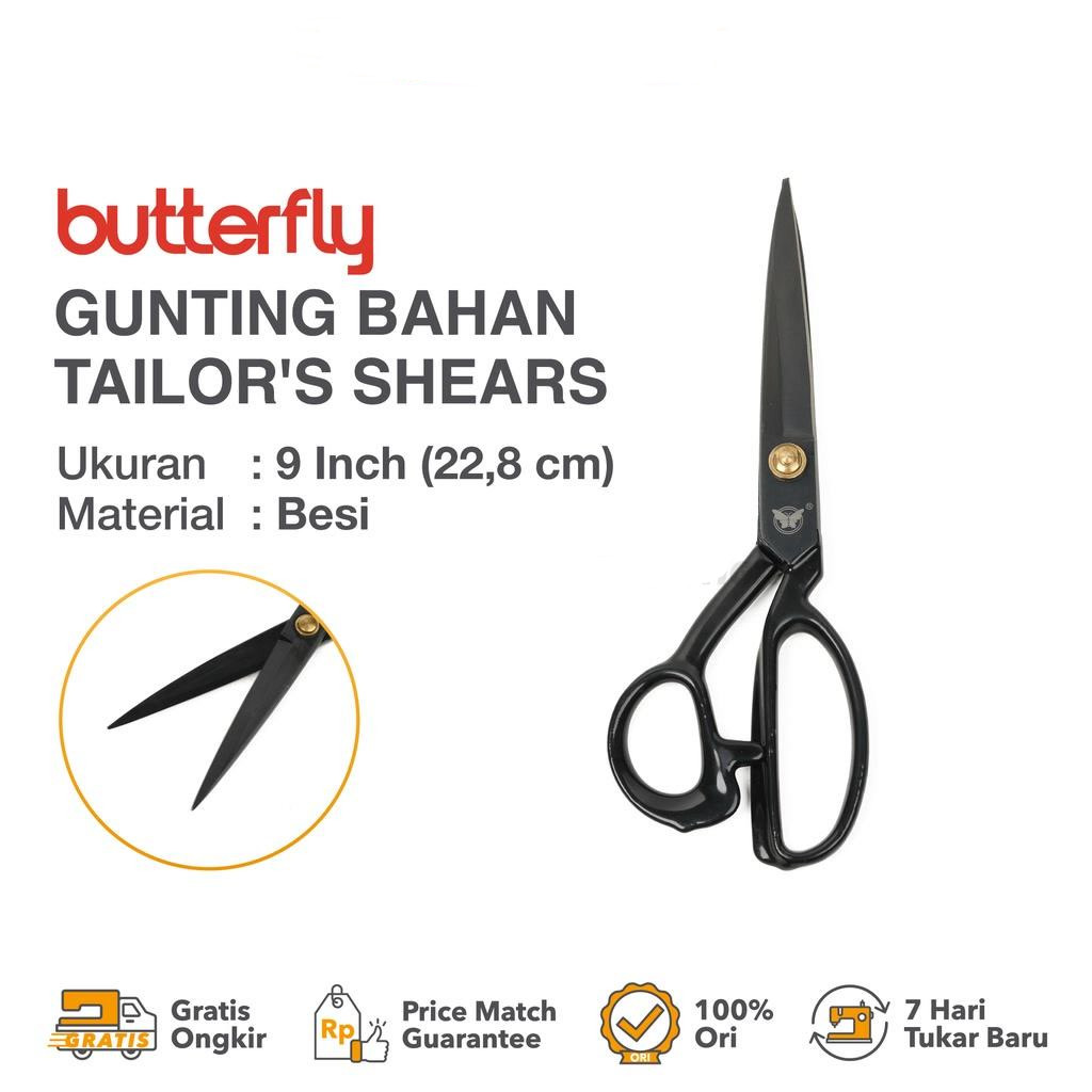 

Gunting Potong Bahan Kain Butterfly Original 9in 9inch 9 Inch Gunting Tailor Mesin Jahit